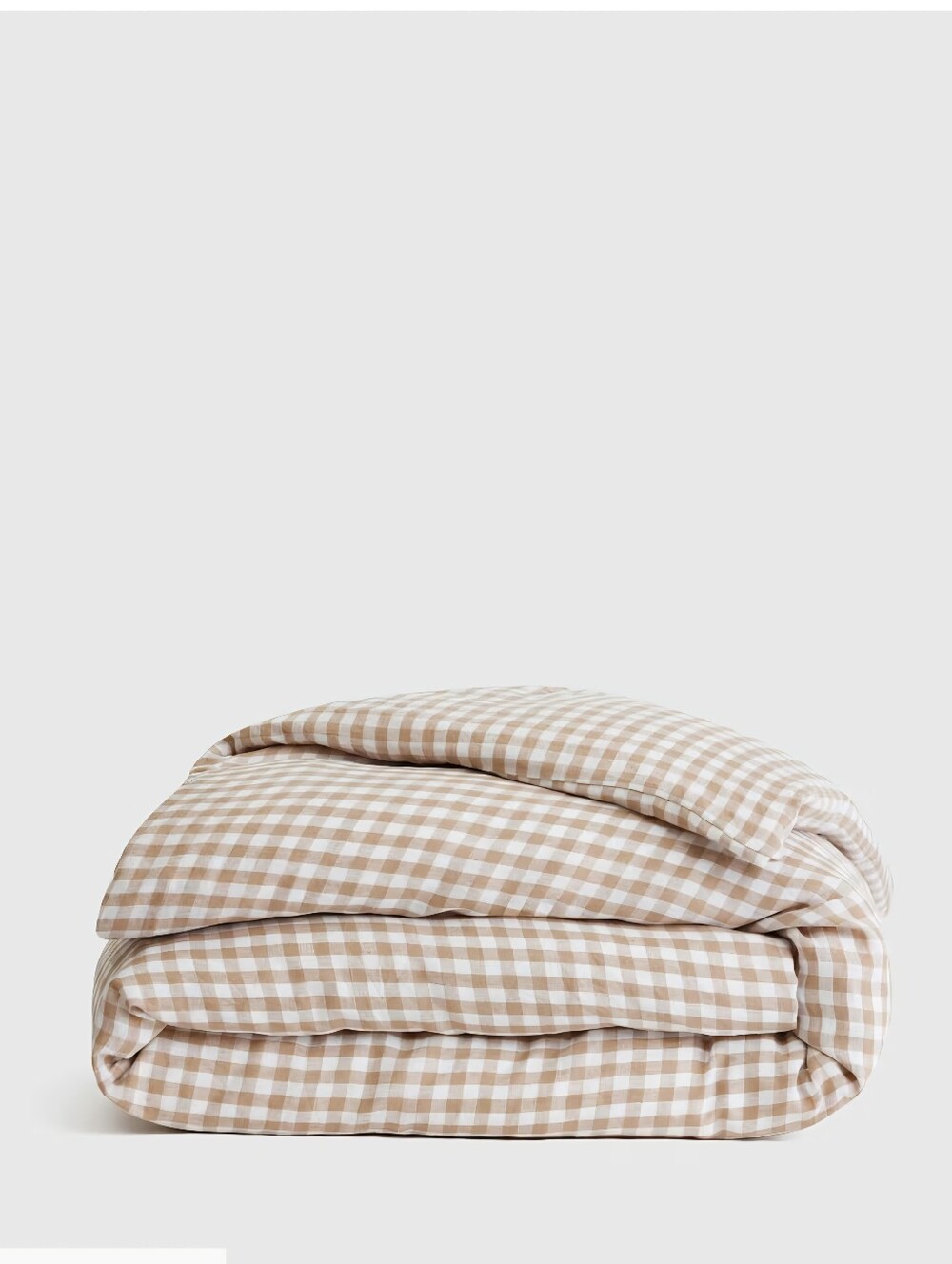 NWT Quince European Linen Classic Duvet Cover in Cafe Gingham Queen